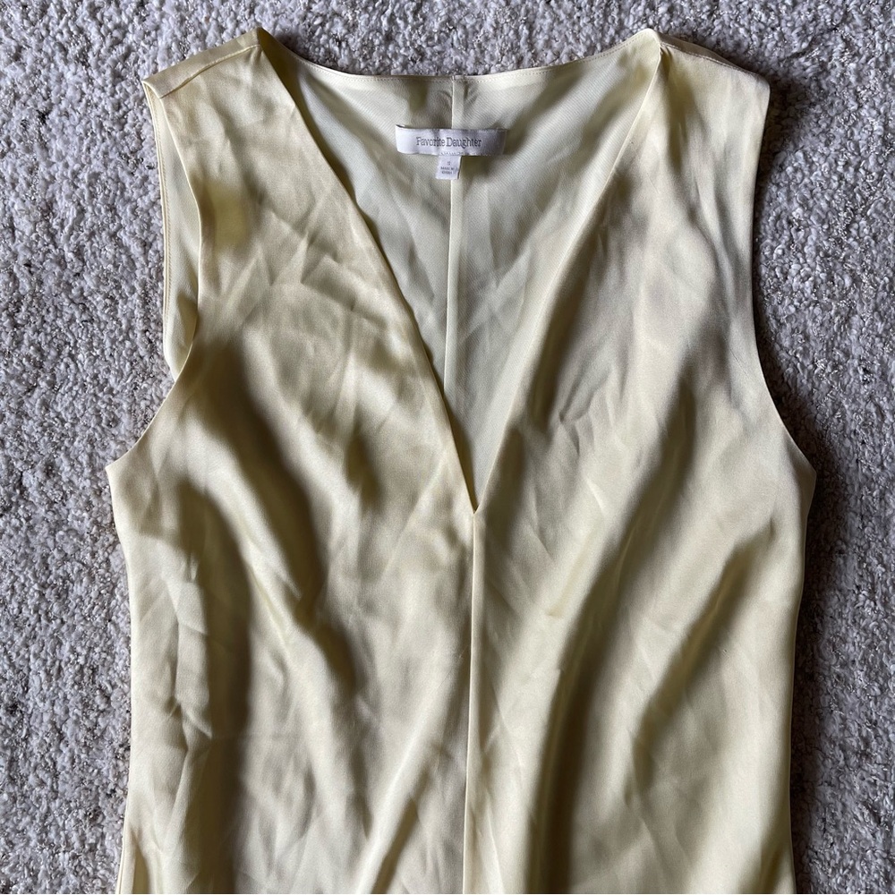 Favorite Daughter Pale Lemon V-Neck Sleeveless Maxi Dress - Picture 5 of 11